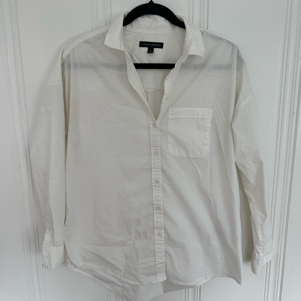 Banana republic poplin top